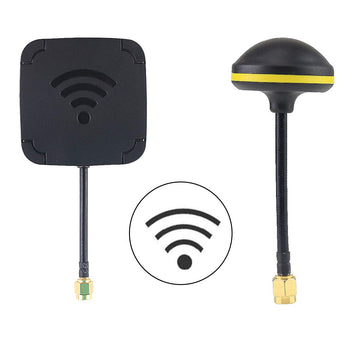 RC FPV Receiver Parts Combo 5.8G 14DBI High Gain Flat Panel & Mushroom FPV Antenna for EV800D FPV Goggles Receiver RC Drones Qua