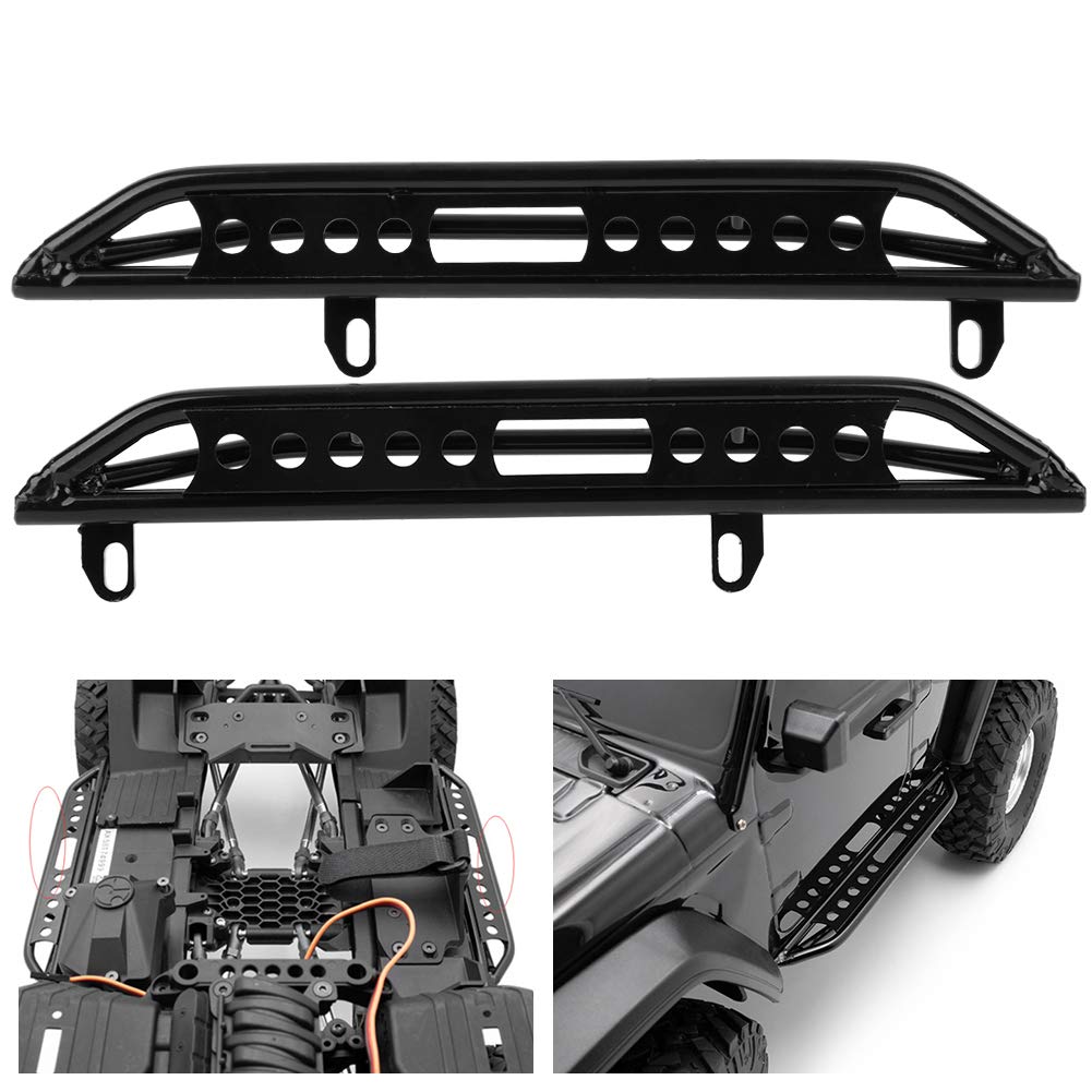 Rc Metal Side Pedal, 2 Pcs Black Metal Side Pedal Plate Available For Scx10 Iii Ax103007 1/10 Rc Car