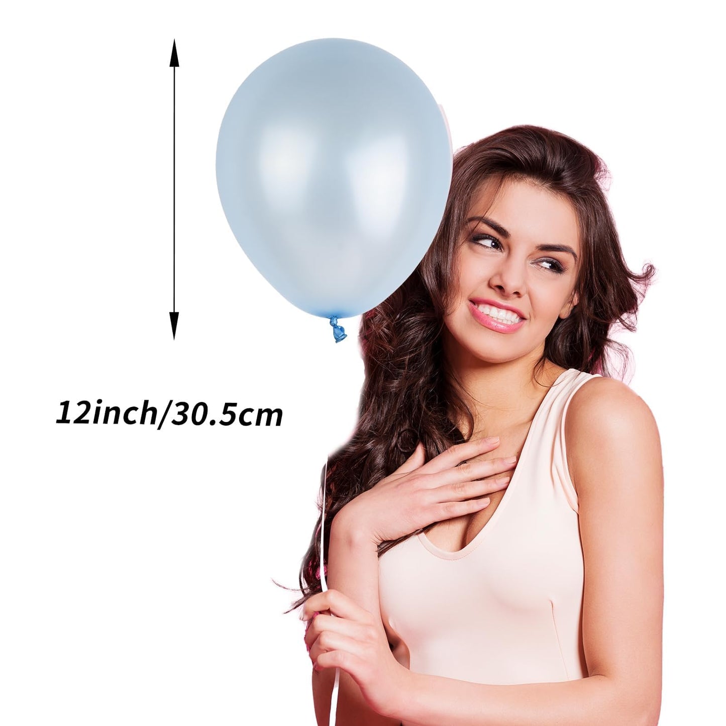 Frozen Snowflake Balloon, 12 Inch Frozen Ice Snow Blue White Balloons Pearl Blue Metallic Blue Silver For Winter Wonderland Them