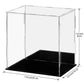 Lilezbox Acrylic Display Case,Versatile Collectibles Display Showcase For Action Figures Toys,1 Pack (Black, 7.8X5.9X7.8 Inch)