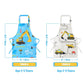 Wernnsai 2 Pack Kids Aprons - Truck Kids Art Aprons For Boys Waterproof Toddler Chef Aprons Cooking Baking Painting Gardening Apron For Kids With Pocket Kitchen Classroom Art Smocks Age 6-10 Years