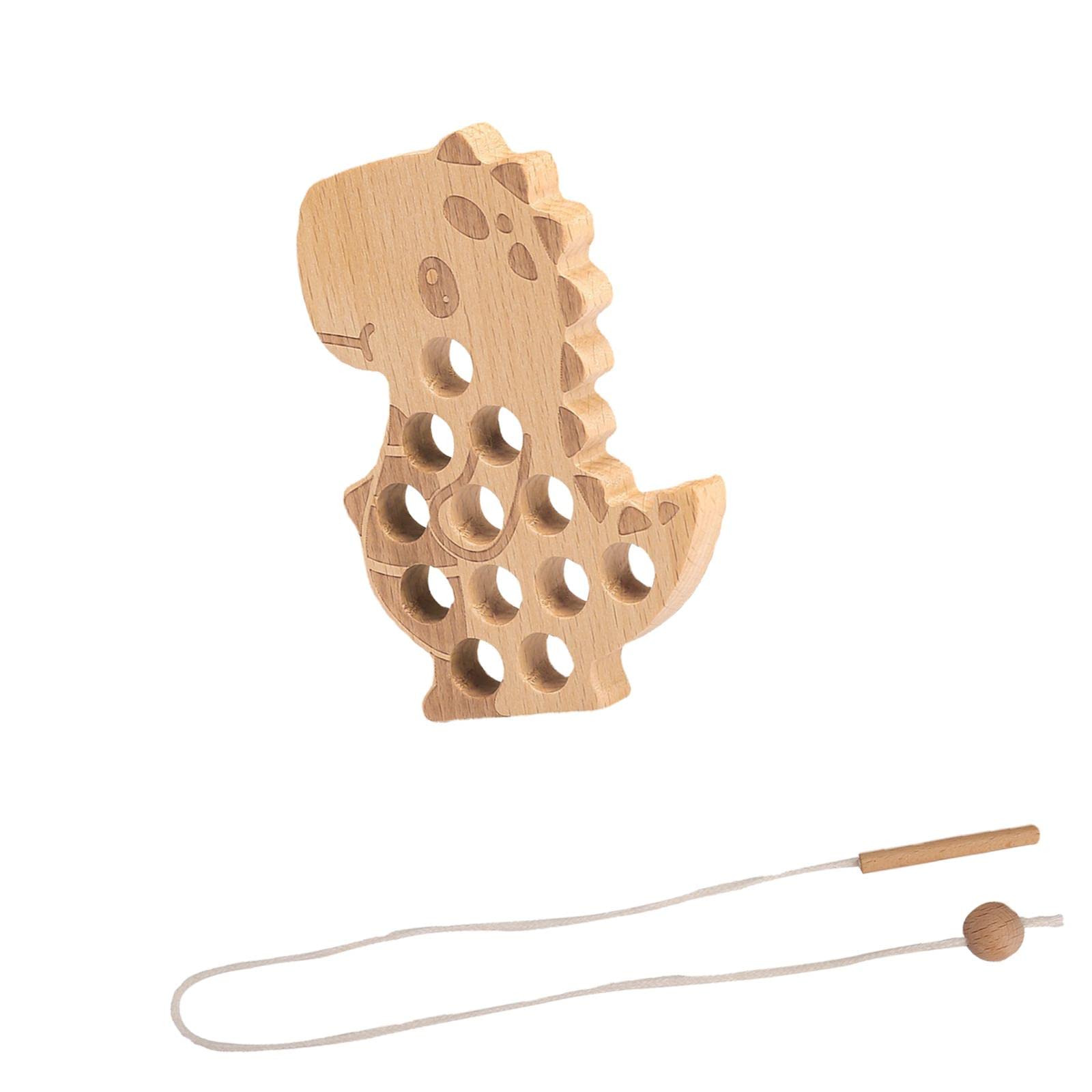 Ilsmysutra Dinosaur Threading Board Travel Teaching Aids Kindergarten For Boys|Toys For Baby|Developmental Baby Toys