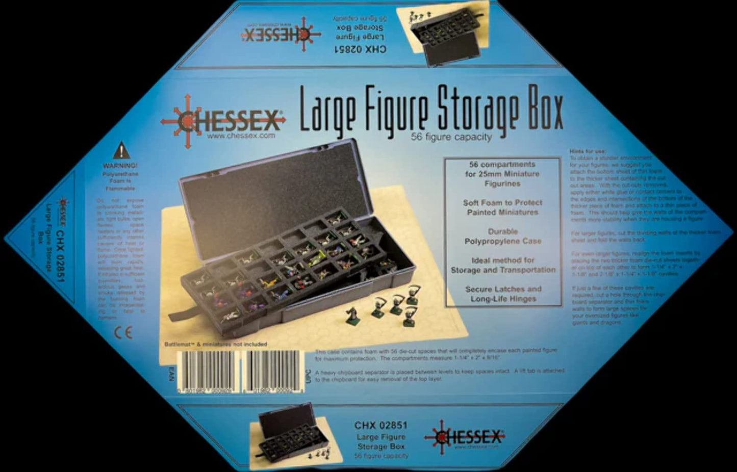 Chessex Manufacturing Figure Storage Box For Larger 25Mm Figures (56 Figures)