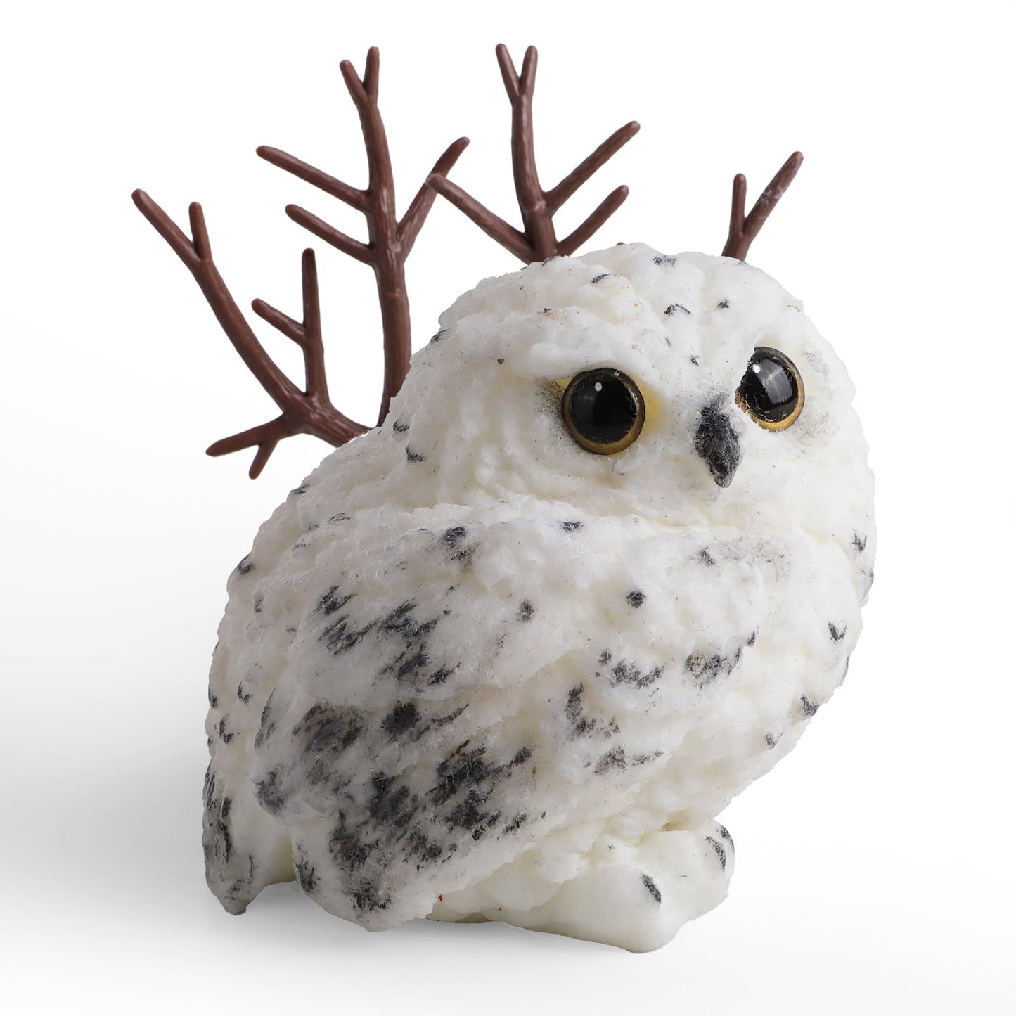 Big Owl Taba Squishy Kit - Handmade Silicone Animal Toys, Perfect For Owl Gifts For Women (White)