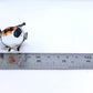 Sansukjai Pig Tiny Miniature Figurines Animals Hand Blown Glass Art Collectible Gift Decorate, V1 (Floral Metallic Orange)