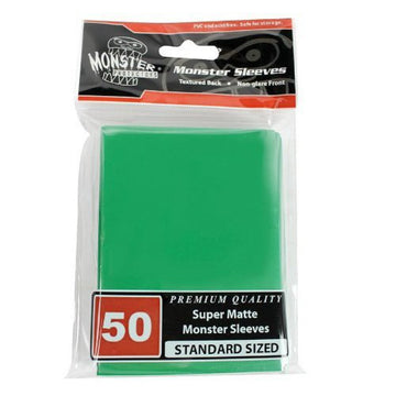 Sleeves - Monster Protector Sleeves - Standard Size Super Matte - Green (Fits Mtg Magic The Gathering And Other Standard Sized G