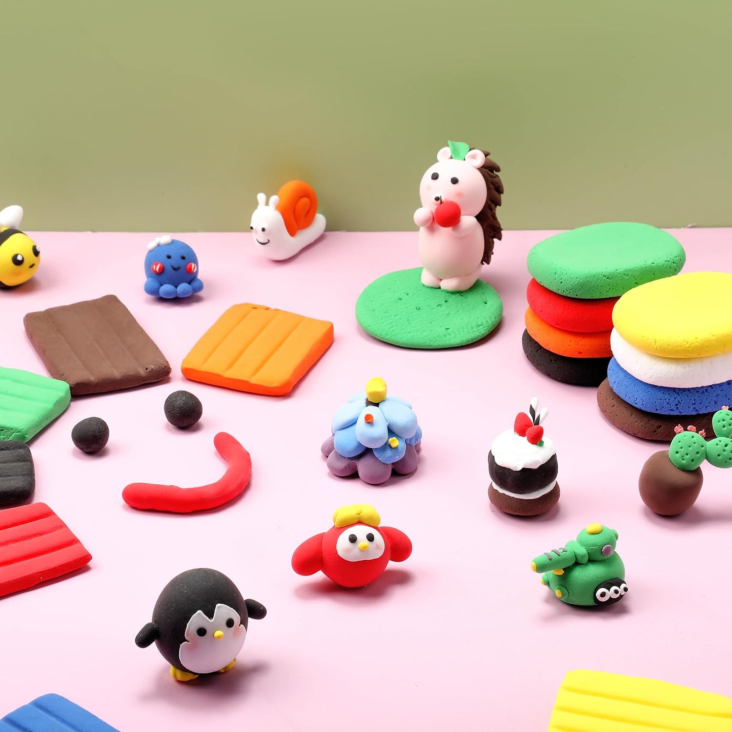 WinnerWhy 72 Pcs 2.38lbs Air Dry Clay Modeling Magic Ultra Light Modeling Clay for Kids DIY for Sculpting Air Dry School Gift(Br