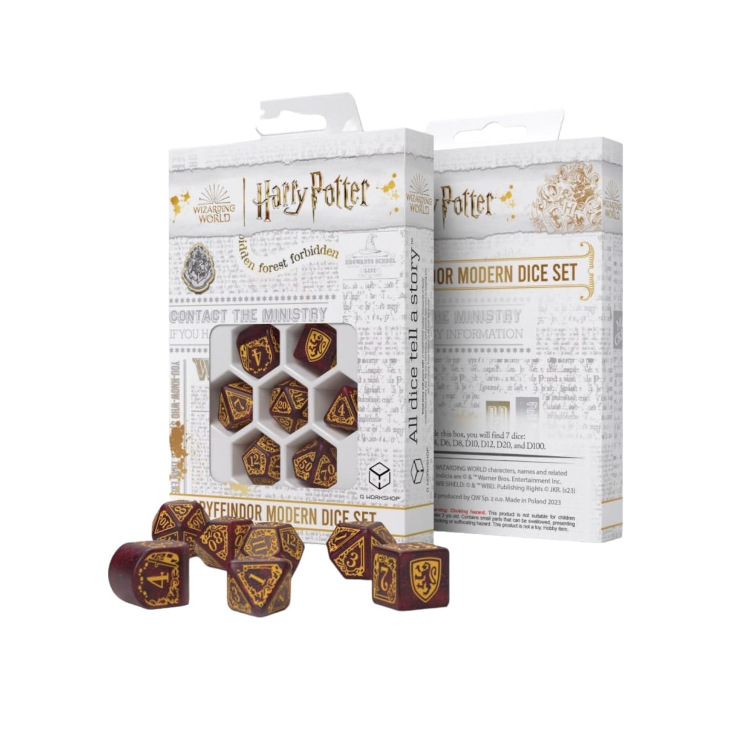 Harry Potter Gryffindor Modern Dice Red