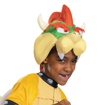 Bowser Costume Hooded Jumpsuit, Official Super Mario Character Costume For Kids, Size (4-6)