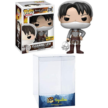 Cleaning Levi (Hot Topic Exc): Funk O Pop! Animation Vinyl Figure Bundle With 1 Compatible 'Toysdiva' Graphic Protector (239 - 14291 - B)