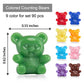 Xinhuidalsq 90 Colored Counting Bears - 0.62 Inch Rainbow Set, 9 Colors, Mini Plastic Bears Math Manipulatives For Toddlers, Ages 3+