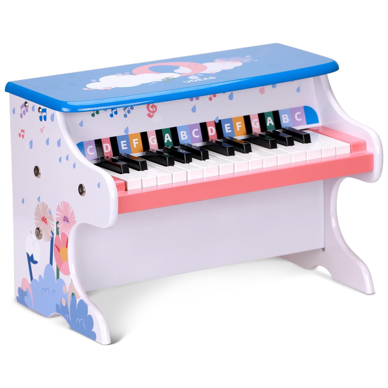 UDEAS Wooden Kids Piano Keyboard, Mini Piano Toys with 25 Keys Digital Piano for Kids 3+ Years, Gifts Educational Musical Instru