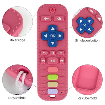 Fu Store Silicone Teething Toys For Infant Toddlers, Remote Control Shape Teethers For Babies Chew Toys, Relief Soothe Babies Gu