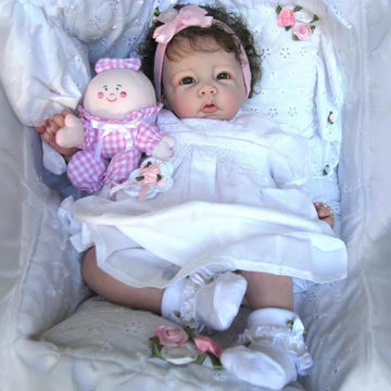 Bnnpuu Lifelike Reborn Baby Dolls Girl 20 Inch Handmade Realistic-Newborn Baby Soft Body Real Life Baby Dolls Eyes Open Gift Set