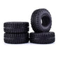 Wonfast 4Pcs Rc Crawler 100Mm Rubber Tires 1.9 Inch Wheels Tyres Set For 1:10 Rc Rock Crawler Car For Axial Scx10 D90 Tf2 Tamiya