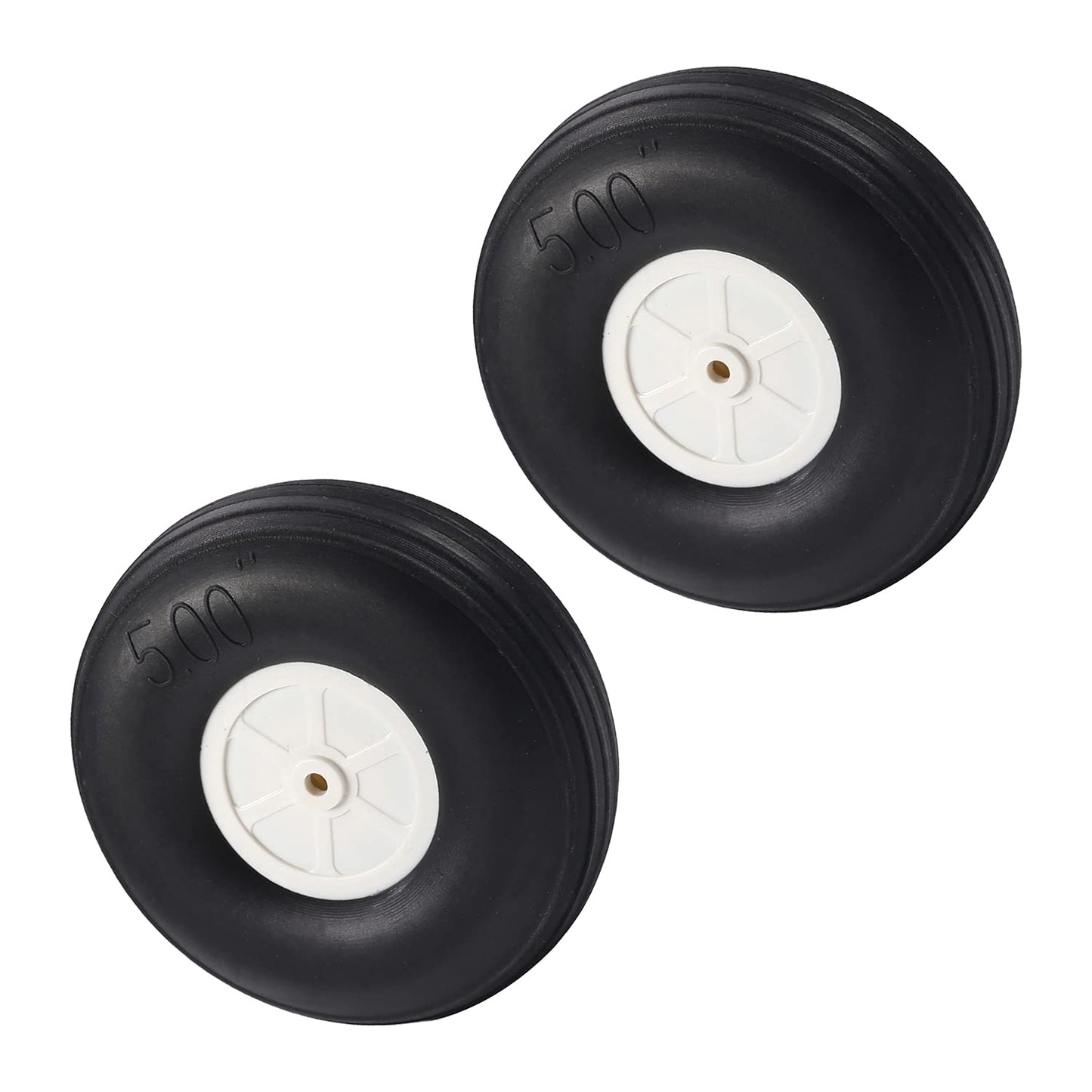 Fielect 5 inch RC Model Airplane Super Light Sponge Tire Tail Wheel Tire and Wheel Sets for RC Car Airplane PU Sponge Tire with