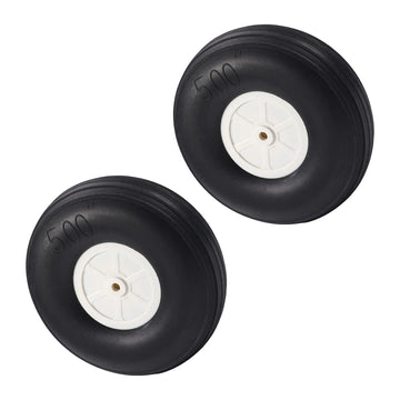 Fielect 5 inch RC Model Airplane Super Light Sponge Tire Tail Wheel Tire and Wheel Sets for RC Car Airplane PU Sponge Tire with 