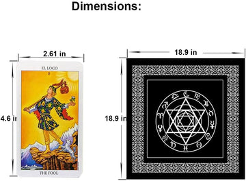 Vovcig Tarot Cards,Baraja De Tarot,English Spanish Bilingual Tarot Cards,Tarot Cards With Guide Book And Tarot Special Tablecloth…