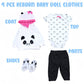 Reborn Baby Dolls Clothes 20 Inch Outfit Accessories For 17-22 Inch Newborn Baby Doll Girl?Panda 4Pcs Set ?