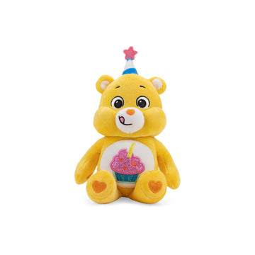 Care Bears 9" Bean Plush Birthday Bear - Soft Multicolor Polyester, Small, Model 22487