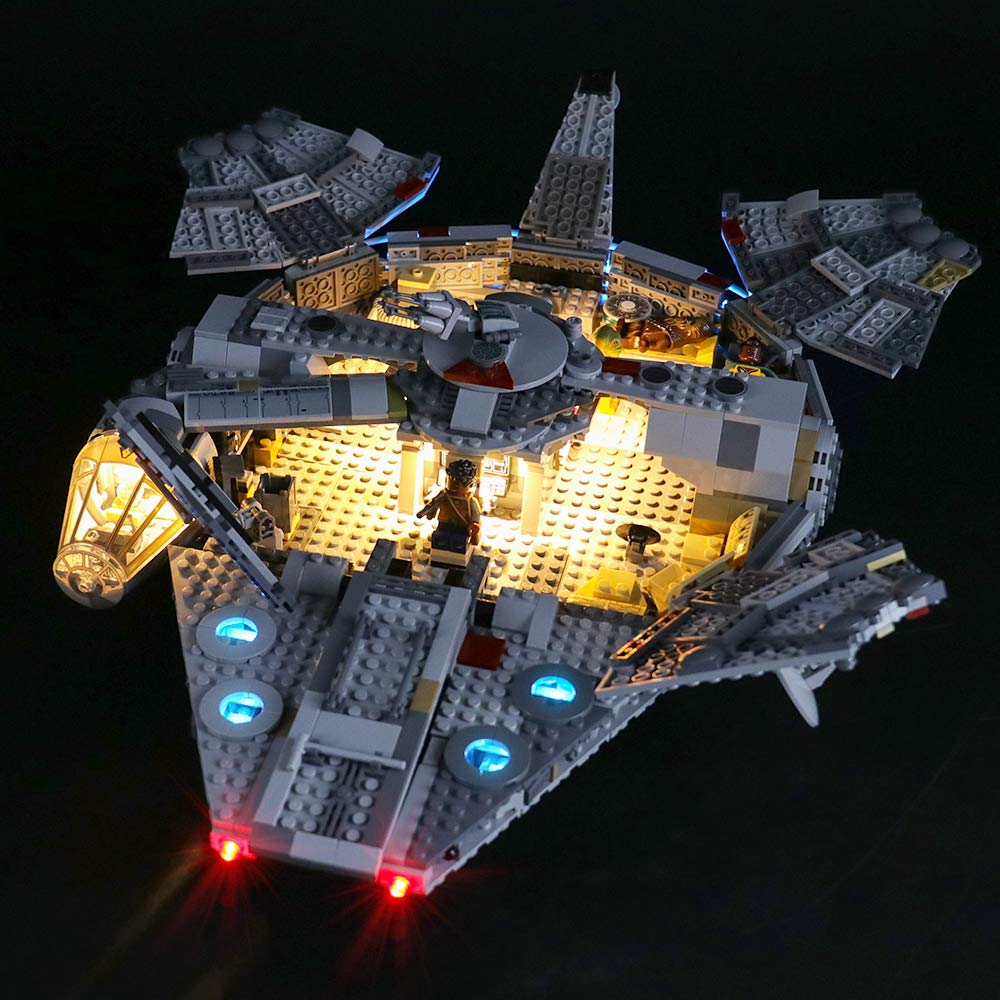 LIGHTAILING Light Set for (Millennium Falcon) Building Blocks Model - Led Light kit Compatible with Lego 75257(NOT Included The