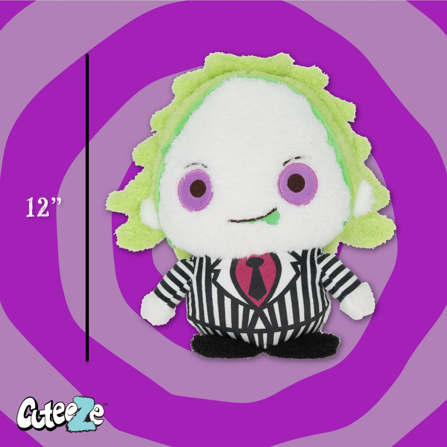 Warner Bros. Beetlejuice Cuteeze Extra Soft Plush Stuffed Animal Toy for Baby and Toddler Boys and Girls - 12 Inch Size