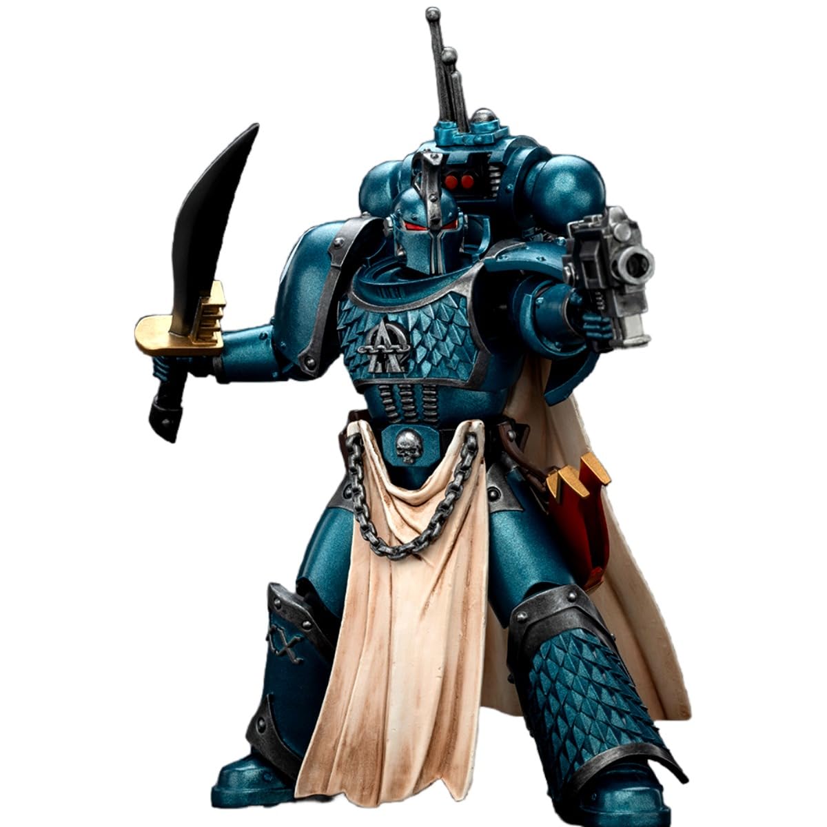 JOYTOY Warhammer 40K 1/18 Action Figures Alpha Legion Legion Praetor with Power decorative replica blade 4.9Inch Collectible Model Birthday Gifts