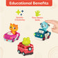 B. toys Mini Riders Cars & Animal Characters - Smart Car, Police Car, Van - Lights & Sounds - Multicolor - 12 Months+ - Model BX2314Z