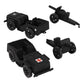 Timmee Combat Patrol Willys & Artillery - Black 4Pc Playset Usa Made