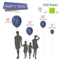 Partywoo Dusky Blue Balloons, 138 Pcs Dusty Blue Balloons, Blue Balloons Different Sizes Pack Of 18 Inch 12 Inch 10 Inch 5 Inch Dark Blue Balloons, Navy Blue For Party Decorations, Blue-Dusky Blue-F15