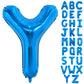 Toniful 40 Inch Large Blue Letter Y Balloons Giant Alphabet Letter Balloons,Foil Mylar Big Balloons For Birthday Party Anniversa