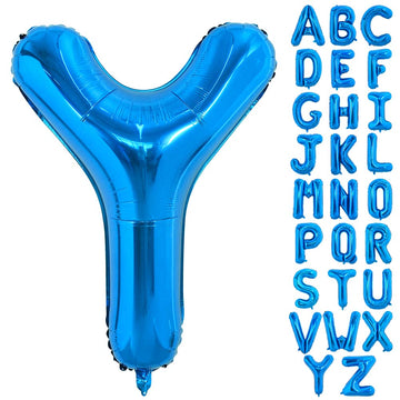 Toniful 40 Inch Large Blue Letter Y Balloons Giant Alphabet Letter Balloons,Foil Mylar Big Balloons For Birthday Party Anniversa