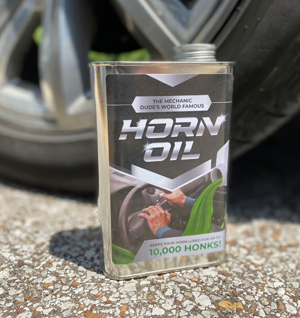 Horn Oil Gag Gift - Empty 32Oz Steel Tin - Funny Car Prank - Pranks And Gags For Adults - Have Your Friends Or Family Checking T
