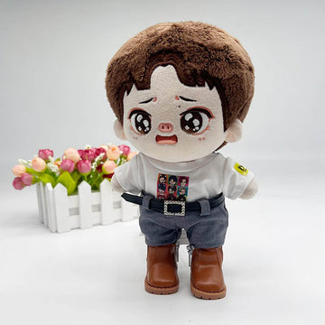 Niannyyhouse Leather Shoes Length 5.5Cm Suitable For 1/6 Bjd 8In 20Cm Plush Doll (White-2)