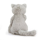 Jellycat Bashful Grey Kitty Cat Plush - Medium 12 Stuffed Animal, Soft Toy for Kids