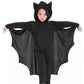 Cooljoy Kids Unisex Vampire Bat Costume, Jumpsuit Halloween Cosplay Costume, Party Animal Costume Outfits, Long Section,With Gloves (M) Black