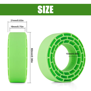 INJORA Silicone Rubber Inserts for 68-72mm 1.3'' Tires, 4pcs (Green)