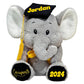 Fiesta Toys Graduation Elephant for High School or College Class of 2024 Graduation Gift Plush Stuffed Animal Keepspirit-inspired flavor with Custom Name - 9 Inches