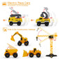 Construction Race Tracks Set, Flexible Train Tracks w/ 2 Electric Construction Race Vehicles w/Lights, STEM Engineering Race Tra