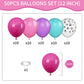 Pink Teal Purple Paw Balloons, 12 Inch Paw Balloons With Hot Pink Teal Purple Dog Paw Printed Balloons Metallic Rose Balloons Fo
