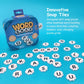 WordSnap Word Strategy Game - Fun 100-Piece Puzzle for 1-4 Players, Ages 8+, Includes Travel Bag, Plastic Zipper Pouch