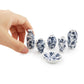 Dollhouse Vase 7 Pcs Set Miniature 1/12 Scale Blue Flower White Porcelain Vases Set  Dollhouse Decoration Accessories