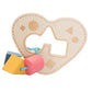 Trendivibe Montessori Wood Shape Sorting Building Blocks For Preschool Educational Toy Heart| Baby Learning Toy | Infant Activit