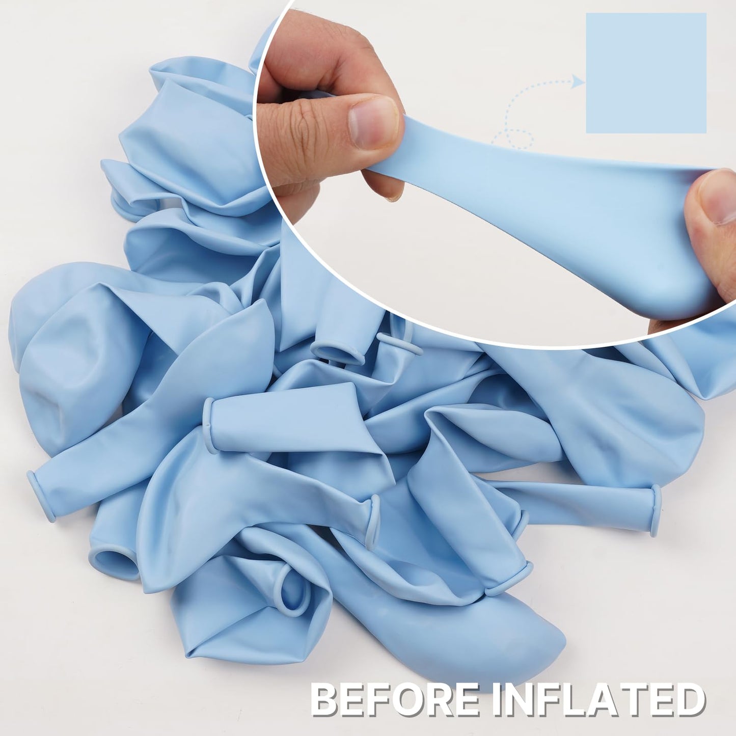 Partywoo Pastel Blue Balloons, 110 Pcs 22 Inch Star Balloons And Pastel Blue Balloons Different Sizes Pack Of 18 Inch 12 Inch 10 Inch 5 Inch For Balloon Garland Or Arch As Birthday Party Decorations