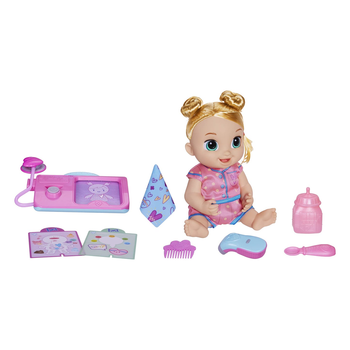 Baby Alive Lulu Achoo Doll  12-Inch Interactive Doctor Play Toy  Lights  Sounds  Movements  Kids 3 and Up  Blonde Hair