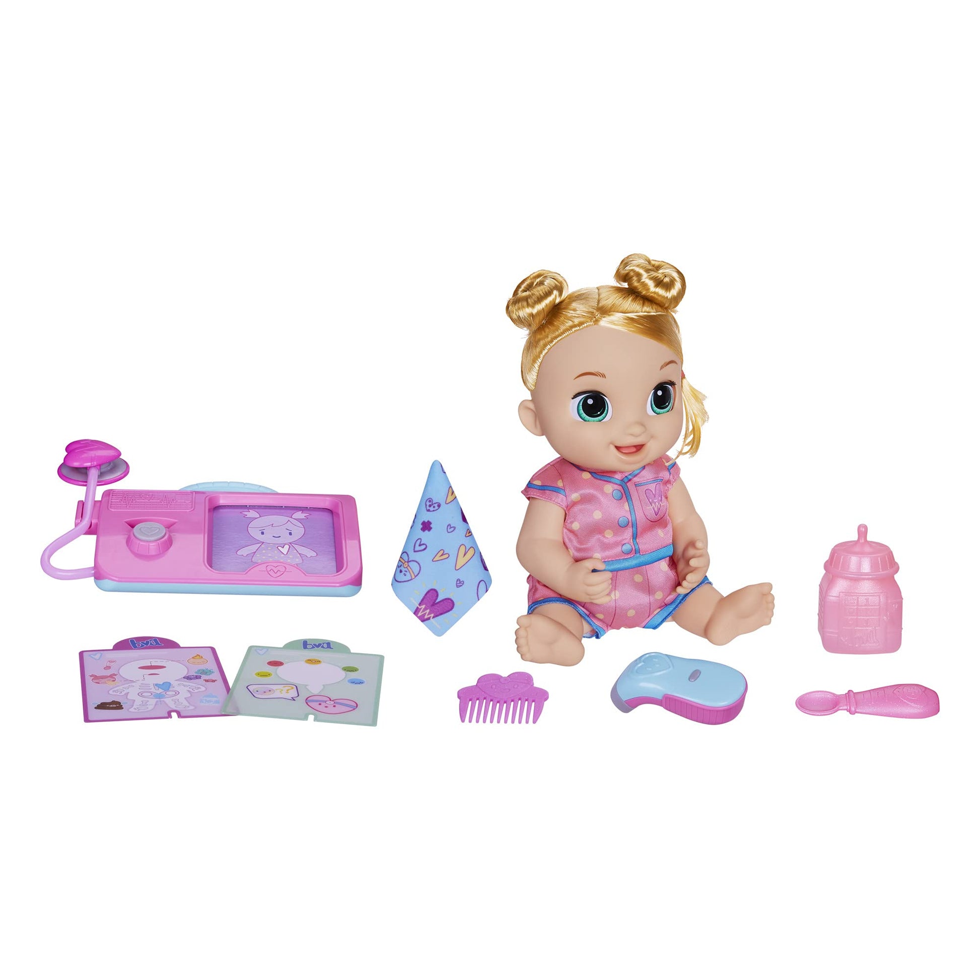 Baby Alive Lulu Achoo Doll  12-Inch Interactive Doctor Play Toy  Lights  Sounds  Movements  Kids 3 and Up  Blonde Hair