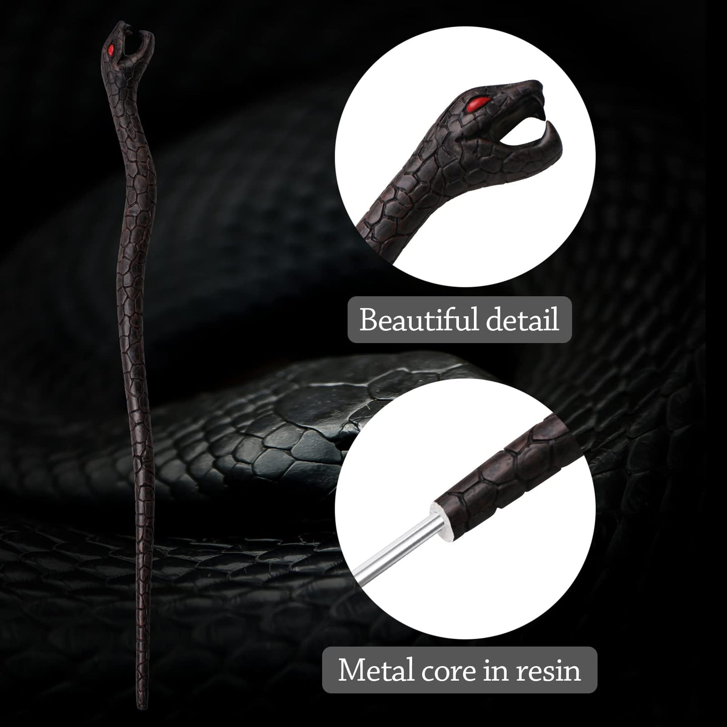 Magic Wizard Witch Witchcraft Sorcerer Wand For Collectible Magical Toy Wands (Serpent)