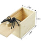 Gooswexmzl Spider Scare Prank Box, Pop Out Rubber Spider Handmade Wooden Scare Box, Fun Surprise Joke Toy, Practical Toy For Kids Adults