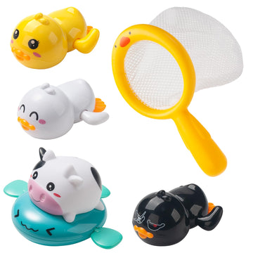 Bath Toys For Kids Ages 1-3, Floating Wind Up Toys For 1 Year Old Boy Girl Gift, Toddlers Bathtub Toys For Babies 6-12 Months, 5