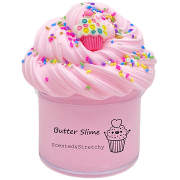 Butter Cake Slime, Scented and Stretchy Sludge Toy, Party Favors, Prize, School Education, Birthday Gifts for Kids Girls Boys (2